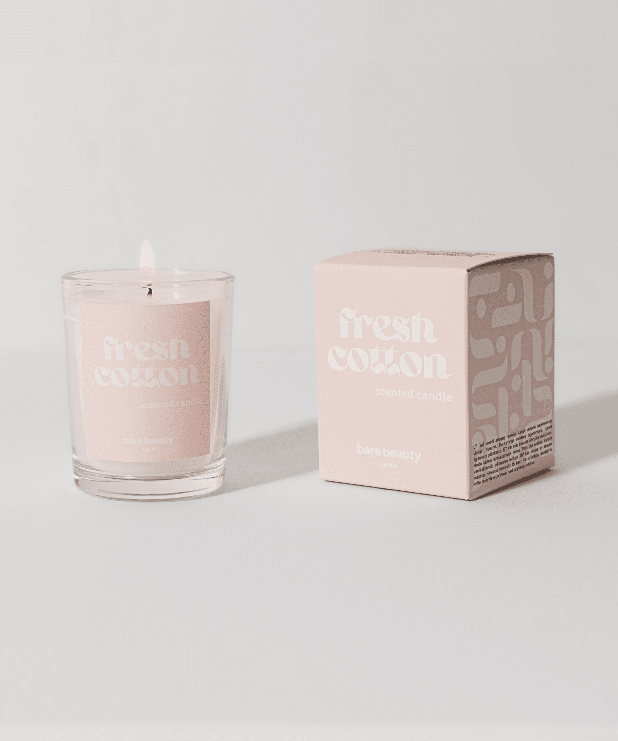 bare beauty Scented Candle - Fresh Cotton